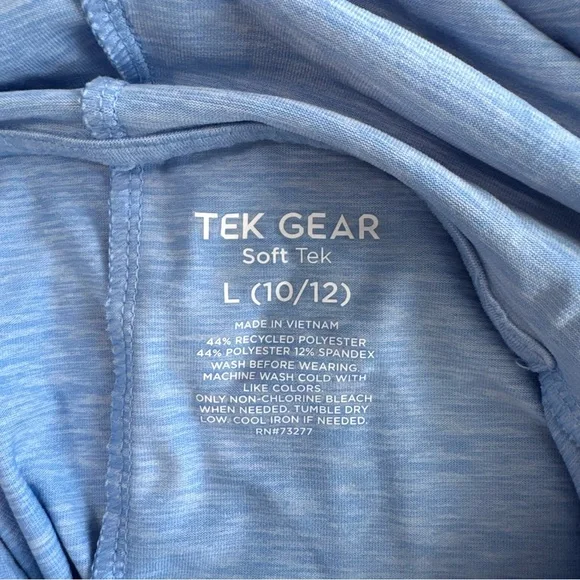 Tek Gear Girls Hooded‎ Workout Sweatshirt | Size Large 10/12 | Blue - Picture 2 of 3